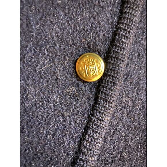 Milano Design‎ Groups Vintage Navy 100% Wool Vest 4 Gold Buttons Classic Sz Med - Picture 3 of 10